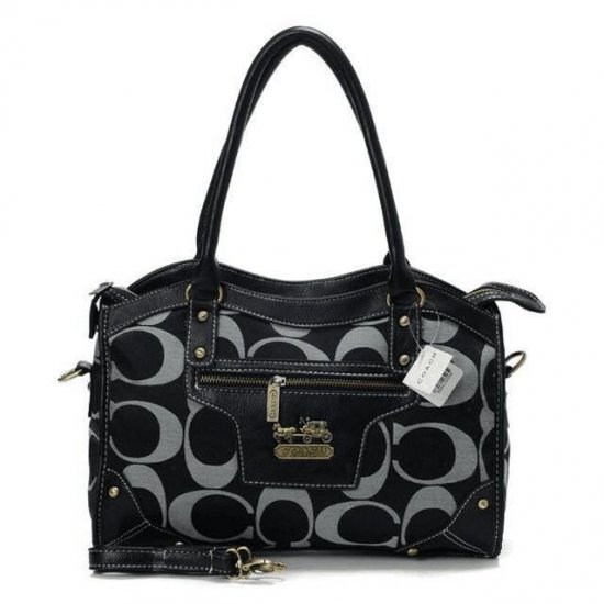 Coach Logo In Monogram Medium Black Luggage Bags CEC | Women - Click Image to Close